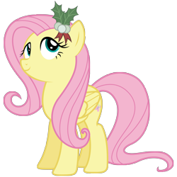 Size: 10000x10000 | Tagged: safe, artist:mpnoir, fluttershy, pegasus, pony, a hearth's warming tail, .svg available, absurd resolution, cute, holly, mistleholly, request, shyabetes, simple background, solo, transparent background, vector