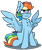 Size: 900x1080 | Tagged: safe, artist:pointdelta, derpibooru import, rainbow dash, pegasus, pony, chest fluff, cute, dashabetes, eyebrows, female, fluffy, mare, simple background, sitting, spread wings, transparent background, wings