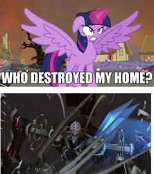 Size: 640x720 | Tagged: safe, derpibooru import, twilight sparkle, twilight sparkle (alicorn), alicorn, pony, exploitable meme, female, mare, meme, metal face, who destroyed twilight's home, xenoblade chronicles