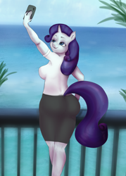 Size: 2000x2800 | Tagged: safe, artist:seaofsin, rarity, anthro, phone, solo