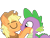 Size: 1024x768 | Tagged: safe, artist:ripped-ntripps, applejack, applejack (male), spike, dragon, earth pony, pony, and then spike was gay, applespike, applespike (gay), freckles, gay, half r63 shipping, harness, hat, horse collar, kissing, male, rule 63, shipping, spike gets all the stallions