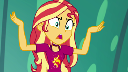 Size: 1920x1080 | Tagged: safe, screencap, sunset shimmer, better together, equestria girls, spring breakdown, betrayal, blame shifting, hypocrisy, irresponsible, liar, solo, sunjerk shimmer, tempting fate