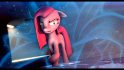 Size: 1280x720 | Tagged: safe, artist:alcohors, pinkie pie, earth pony, pony, 3d, hoof hold, knife, pinkamena diane pie, solo