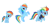 Size: 1280x720 | Tagged: safe, derpibooru import, rainbow dash, pegasus, pony, the last problem, age progression, comparison, female, filly, filly rainbow dash, flying, foal, mare, older, older rainbow dash, smiling, wings, younger