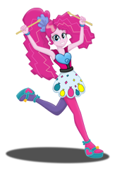 Size: 1938x2796 | Tagged: safe, artist:deannaphantom13, pinkie pie, equestria girls, rainbow rocks, drumsticks, simple background, solo, transparent background