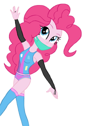 Size: 1303x1881 | Tagged: safe, artist:deannaphantom13, pinkie pie, equestria girls, bikini bottom, clothes, simple background, solo, tankini, tanktop, transparent background