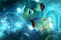 Size: 6000x4000 | Tagged: safe, artist:jeatz-axl, artist:ov3rhell3xoduz, derpibooru import, edit, coco pommel, pony, abstract background, absurd resolution, clothes, female, flower, flower in hair, mare, scarf, solo, wallpaper, wallpaper edit