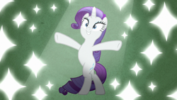 Size: 1280x720 | Tagged: safe, screencap, rarity, pony, unicorn, fake it 'til you make it, bipedal, female, mare, pose, solo, standing