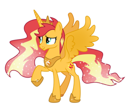 Size: 1024x879 | Tagged: safe, artist:emeraldblast63, sunset shimmer, alicorn, pony, alicornified, crown, jewelry, race swap, regalia, shimmercorn