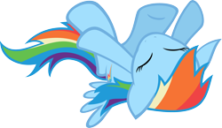 Size: 3000x1738 | Tagged: safe, artist:kalleflaxx, derpibooru import, rainbow dash, pegasus, pony, .svg available, backwards cutie mark, cute, female, lying, mare, simple background, solo, spread wings, transparent background, vector, wings