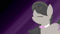 Size: 1600x900 | Tagged: safe, artist:styroponyworks, derpibooru import, octavia melody, earth pony, pony, eyes closed, lineless, solo, wallpaper