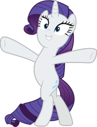 Size: 4983x6543 | Tagged: safe, artist:jhayarr23, rarity, pony, unicorn, fake it 'til you make it, absurd resolution, bipedal, female, full body, mare, pose, simple background, smiling, solo, standing, transparent background, vector