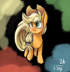 Size: 4000x4107 | Tagged: safe, artist:bluespiritofgood, applejack, earth pony, pony, absurd resolution, cowboy hat, female, hat, mare, signature, solo