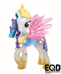 Size: 1000x1214 | Tagged: safe, princess celestia, alicorn, pony, female, hascon, horn, mare, multicolored mane, solo, toy, white coat