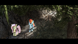 Size: 3840x2160 | Tagged: safe, artist:freasaloz, derpibooru import, fluttershy, rainbow dash, pegasus, pony, 3d, source filmmaker