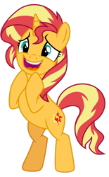 Size: 1024x1650 | Tagged: safe, artist:emeraldblast63, sunset shimmer, pony, cute, shimmerbetes, simple background, solo, transparent background