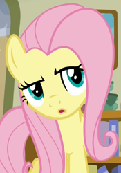 Size: 297x425 | Tagged: safe, screencap, fluttershy, pegasus, pony, flutter brutter, solo