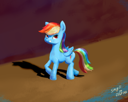 Size: 1280x1024 | Tagged: safe, artist:smg11-on-ddjrb, derpibooru import, rainbow dash, pegasus, pony, female, mare, shadow, smiling