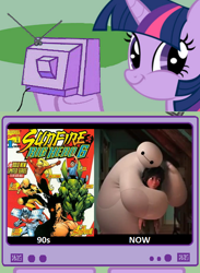 Size: 676x925 | Tagged: safe, derpibooru import, lemon honey, twilight sparkle, baymax, big hero 6, disney, exploitable meme, gogo tomago, hira takeshida, hiro, hiro hamada, marvel, marvel comics, meme, obligatory pony, op is a cuck, op is trying to start shit, silver samurai, sunfire, tv meme, twiface