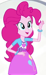 Size: 306x500 | Tagged: safe, screencap, pinkie pie, equestria girls, friendship games, friendship games bloopers, solo