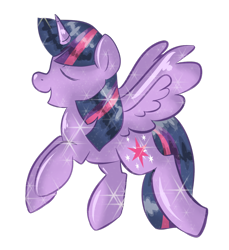 Size: 1024x1119 | Tagged: safe, artist:eunjou, derpibooru import, twilight sparkle, twilight sparkle (alicorn), alicorn, pony, female, mare, shiny, simple background, solo, sparkles, transparent background