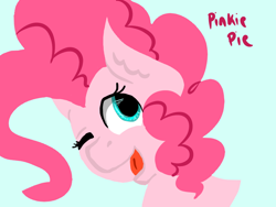 Size: 800x600 | Tagged: artist needed, safe, pinkie pie, earth pony, pony, bust, cute, portrait, solo, wink