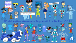 Size: 1920x1080 | Tagged: safe, artist:dev-catscratch, derpibooru import, rainbow dash, pegasus, pig, rabbit, animal, autism, bedtime bear, blue, blue (blue's clues), blues clues, bubble guppies, bubbles (powerpuff girls), care bears, crossover, daizy, female, george pig, gil (bubble guppies), gumball watterson, huckleberry hound, in the night garden, inside out, joy, kai-lan, littlest pet shop, male, ni hao kai-lan, nicole watterson, oggy, oggy and the cockroaches, peppa pig, pogoriki, rugrats, smeshariki, sunil nevla, team umizoomi, the amazing world of gumball, the powerpuff girls, tommy pickles, wayside, wow wow wubbzy