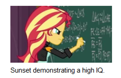 Size: 268x173 | Tagged: safe, edit, edited screencap, screencap, sunset shimmer, acadeca, equestria girls, friendship games, math, solo