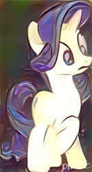 Size: 365x683 | Tagged: safe, rarity, pony, unicorn, abstract background, deepstyle, female, solo