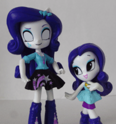 Size: 491x525 | Tagged: safe, artist:whatthehell!?, rarity, equestria girls, equestria girls series, animated, boots, clothes, doll, dress, duality, equestria girls minis, eqventures of the minis, irl, photo, shoes, skirt, smiley face, stars, stop motion, toy, ultra minis