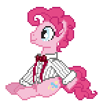 Size: 150x150 | Tagged: safe, artist:jackbread, bubble berry, pinkie pie, earth pony, pony, pixel art, rule 63, simple background, solo, transparent background