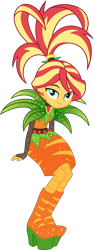 Size: 2830x7500 | Tagged: safe, artist:steyrrdash, sunset shimmer, better together, equestria girls, holidays unwrapped, clothes, cornucopia costumes, dress, o come all ye squashful, shoes, simple background, solo, transparent background, vector
