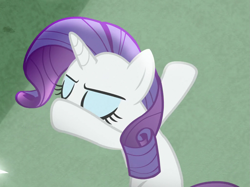 Size: 1021x765 | Tagged: safe, screencap, rarity, pony, unicorn, fake it 'til you make it, cropped, solo