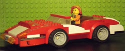 Size: 1024x423 | Tagged: safe, artist:grapefruitface1, sunset shimmer, equestria girls, car, irl, lego, lego car, minifig, photo, solo, toy