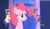 Size: 612x350 | Tagged: safe, screencap, pinkie pie, rarity, angel, earth pony, pony, unicorn, the saddle row review, angel rarity, clothes, costume, devil, devil rarity, discovery family logo, fake wings, halo, haylo, shoulder angel, shoulder devil, trident