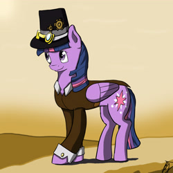 Size: 4600x4600 | Tagged: safe, artist:mopyr, derpibooru import, twilight sparkle, twilight sparkle (alicorn), alicorn, pony, absurd resolution, female, mare, solo, steampunk