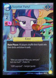 Size: 344x480 | Tagged: safe, derpibooru import, lyra heartstrings, twilight sparkle, twinkleshine, ccg, celestial solstice, enterplay, mlp trading card game