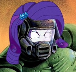 Size: 464x439 | Tagged: safe, edit, rarity, equestria girls, doomguy, solo