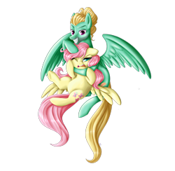 Size: 4090x4000 | Tagged: safe, artist:dari-draws, fluttershy, zephyr breeze, pegasus, pony, flutter brutter, absurd resolution, brother and sister, female, flying, male, noogie, siblings, simple background, transparent background