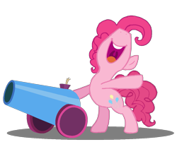 Size: 1045x842 | Tagged: safe, artist:starryoak, bubble berry, pinkie pie, earth pony, pony, party cannon, rule 63, simple background, solo, transparent background