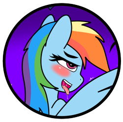 Size: 1233x1225 | Tagged: safe, artist:takaneko13, derpibooru import, rainbow dash, pegasus, pony, ahegao, bust, cropped, drool, eyes rolling back, female, mare, open mouth, simple background, tongue out, transparent background