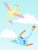 Size: 1125x1500 | Tagged: safe, artist:albertonykus, derpibooru import, fluttershy, rainbow dash, dinosaur, dinosaurified, maniraptor, my little maniraptor, species swap