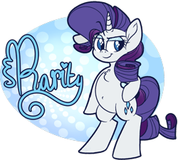 Size: 1543x1391 | Tagged: safe, artist:binkyt11, derpibooru exclusive, rarity, pony, unicorn, belly button, bipedal, chest fluff, cutie mark eyes, digital art, female, mare, medibang paint, signature, simple background, solo, standing, transparent background, wingding eyes