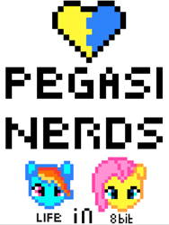 Size: 3096x4128 | Tagged: safe, derpibooru import, fluttershy, rainbow dash, oc, pegasus, pony, 8-bit, heart