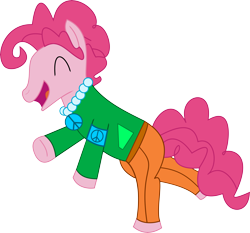 Size: 10800x10048 | Tagged: safe, artist:red-pear, bubble berry, pinkie pie, earth pony, pony, absurd resolution, rule 63, simple background, solo, transparent background, vector