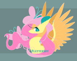 Size: 800x635 | Tagged: safe, artist:snow angel, fluttershy, pegasus, pony, female, mare, pink mane, solo, yellow coat