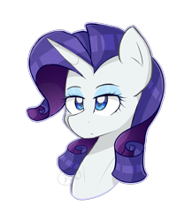 Size: 1457x1677 | Tagged: safe, artist:cosmiickatie, rarity, pony, unicorn, annoyed, bust, female, mare, simple background, solo, transparent background