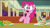 Size: 1920x1080 | Tagged: safe, screencap, lucky breaks, pinkie pie, earth pony, pony, the saddle row review, :3, carrot, carrot dog, catface, discovery family logo, food, pizza, solo