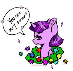 Size: 1024x1007 | Tagged: safe, artist:bunnycat, derpibooru import, twilight sparkle, twilight sparkle (alicorn), alicorn, pony, flower, positive message, princess, simple background, stars, transparent background, uplifting