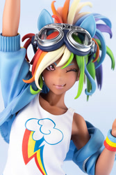 Size: 667x1000 | Tagged: safe, derpibooru import, rainbow dash, human, goggles, humanized, kotobukiya, kotobukiya rainbow dash, moe